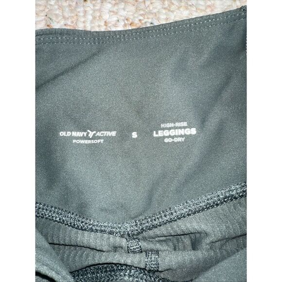 Womens  OLD NAVY Green High Rise Leggings Go Dry 7/8 Ankle Women's Size Small - Picture 4 of 5